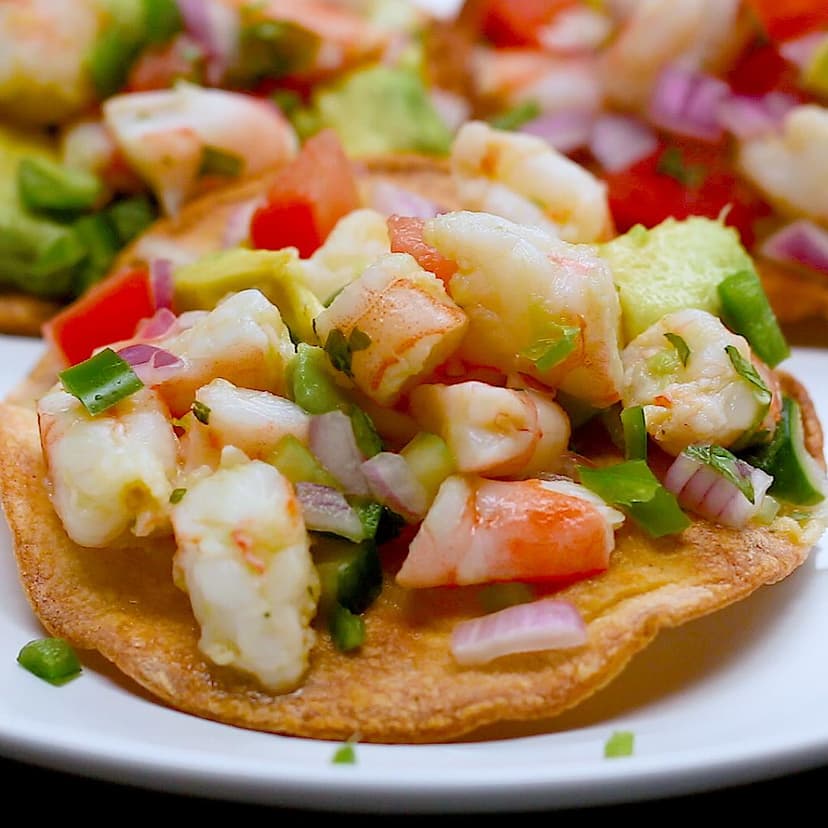 Shrimp & Avocado Tostadas