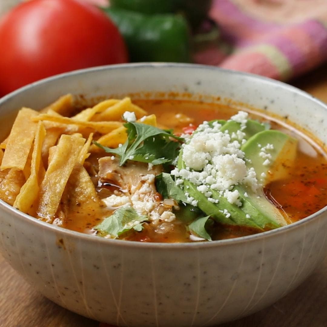 Hearty Chicken Tortilla Soup