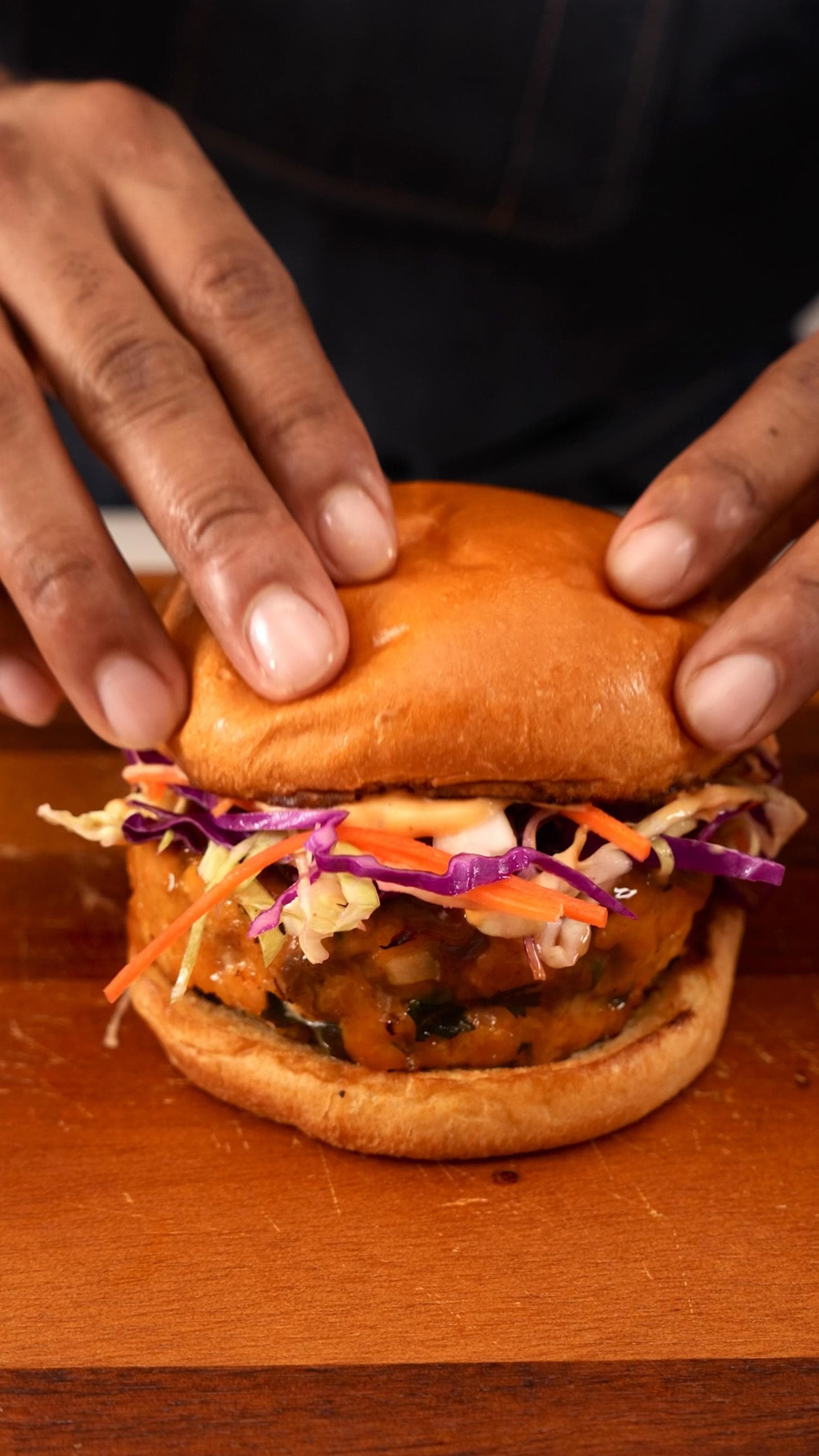 Orange-Glazed Salmon Burgers